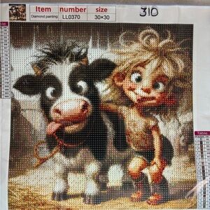 310- Cow and Child Diamond Painting Kit